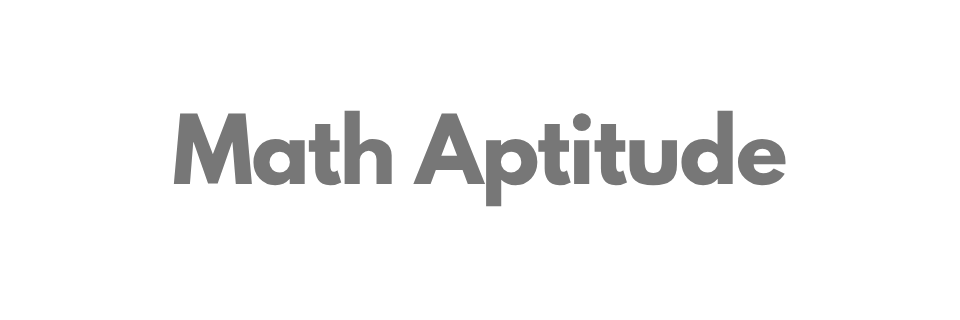 Mathematical Aptitude